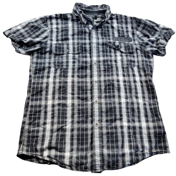 Harley-Davidson Other - Harley Davidson Shirt Mens Large Button Work Shirt Embroidered Plaid Multicolor
